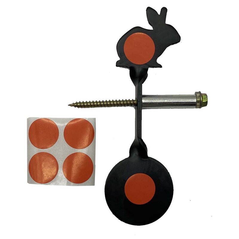 Hunting and Shooting Steel Plinking Spinner Target Five Animals Option Red Black Simple Pack Slingshot Pneumatic Launcher