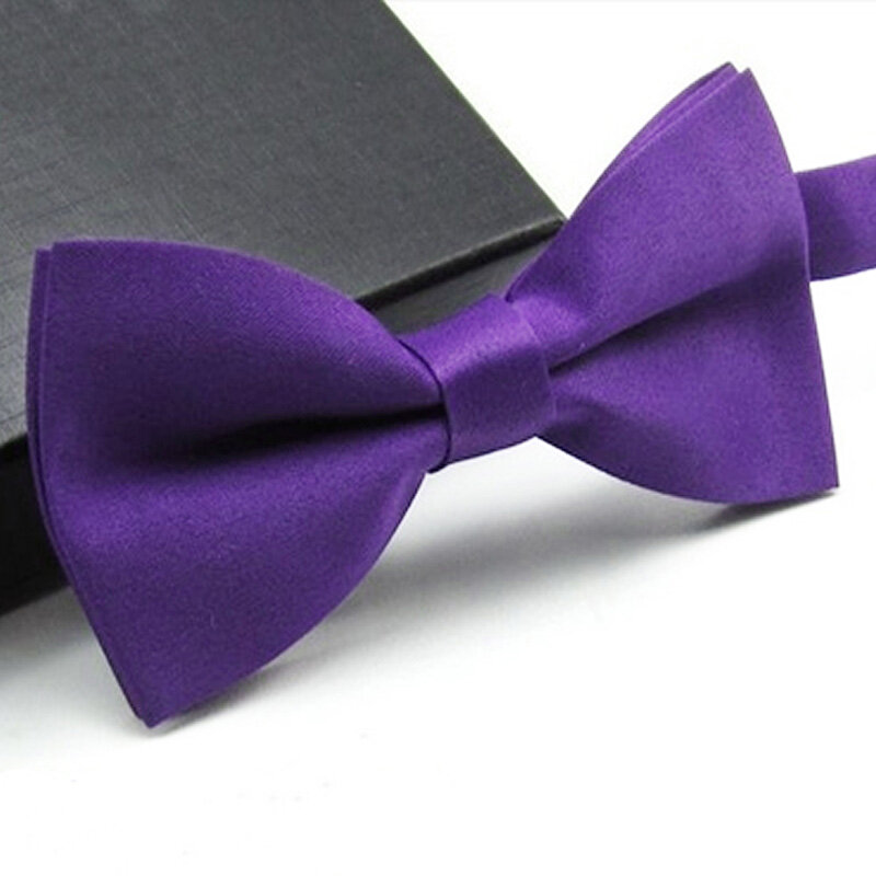 L5YF мужская мода регулируемый смокинг сплошной цвет классический свадебный галстук-бабочка галстук-бабочка