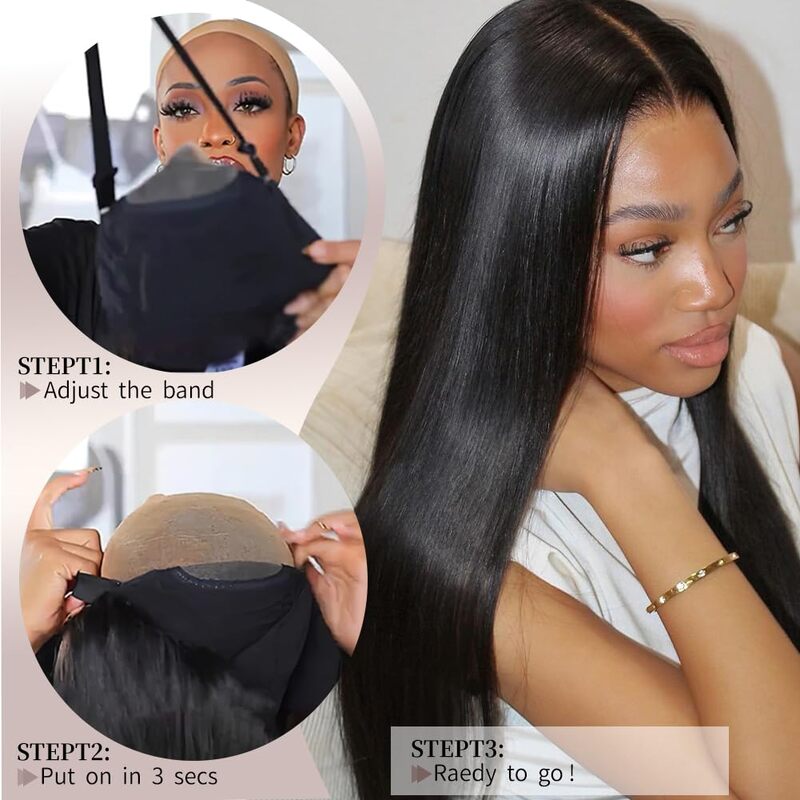 Wigs Human Hair Pre Plucked Straight Lace Front Wigs Human Hair Wig for Women No Glue Hd Lace Front Closure Ready To Wear Wig