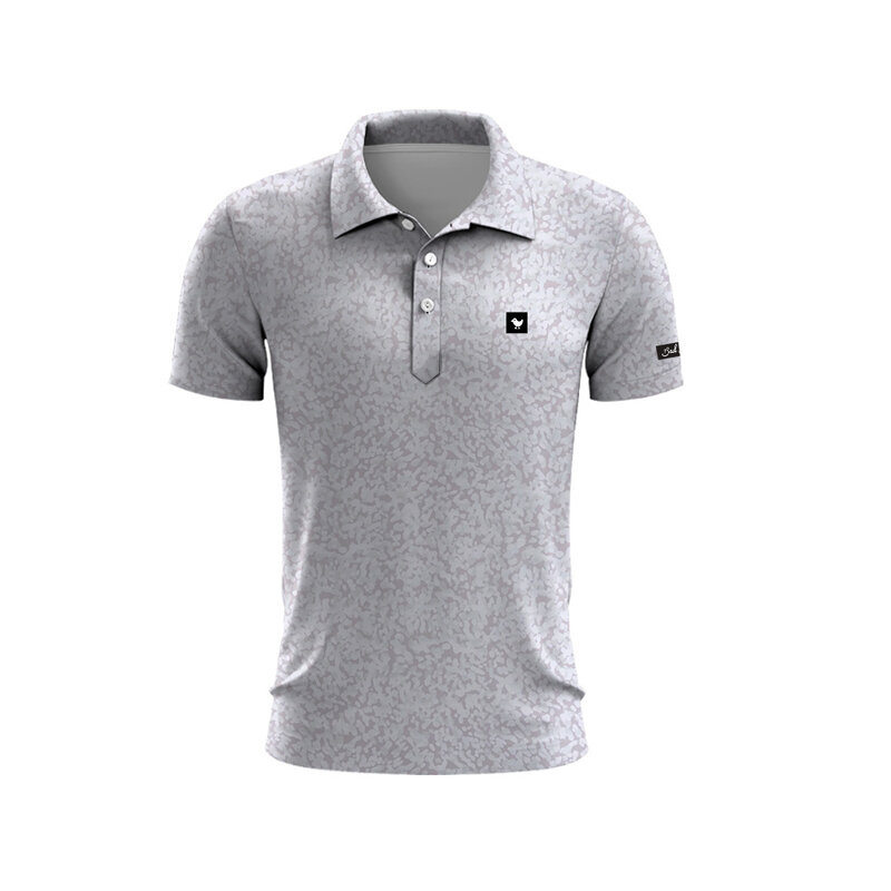 Heren Golf Polo Shirt Barst Crack Patroon Heren Zomer Golf T-Shirt Top Sneldrogende Golfclub Knoop T-Shirt Poloshirt
