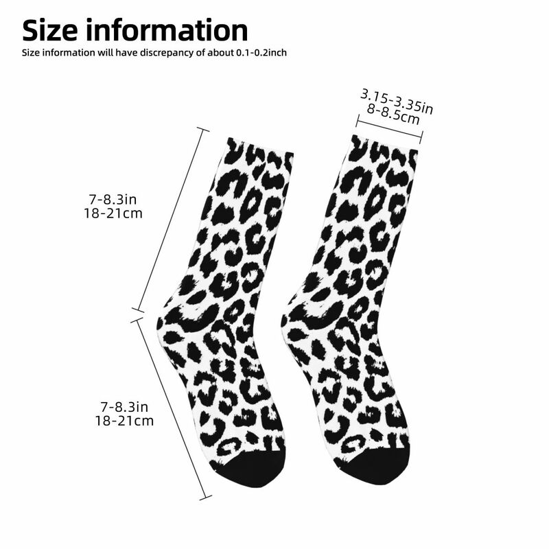 Calcetines con estampado de leopardo para hombre y mujer, medias con estampado de gato grande para ciclismo, primavera, verano, Otoño e Invierno