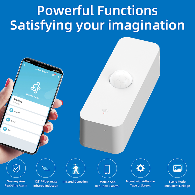 Zigbee PIR Sensor gerak WiFi, detektor inframerah tubuh manusia rumah pintar keamanan bekerja dengan Alexa Google Home