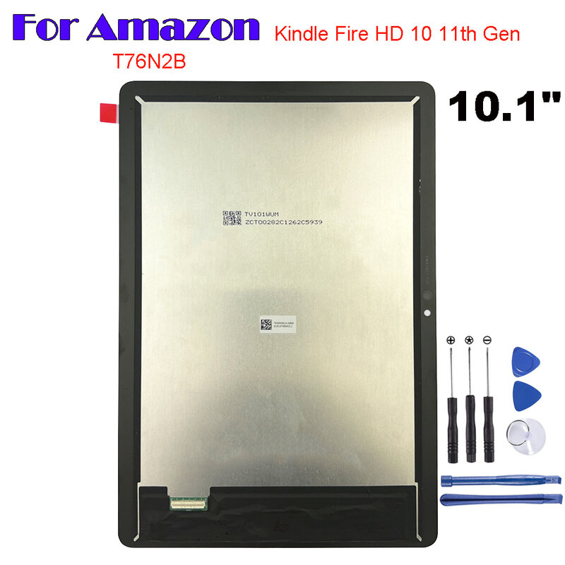 10.1" AAA+ For Amazon Kindle Fire HD 10 2021 LCD HD10 11th Gen 2021 T76N2B T76N2P LCD Display Touch Screen Digitizer Assembly