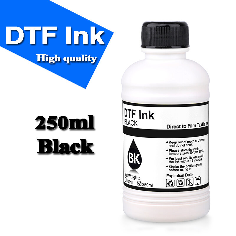 6PCS*250ML DTF ink kit for direct transfer film for PET film DTF ink all desktop & large format DTF printer 1BK 1C 1M 1Y 2WH