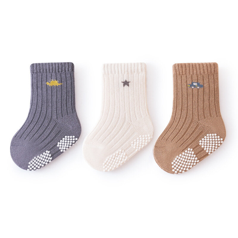 3 Paar koreanische Kinder weiche Mode Cartoon Socken Baby Mittel rohr Strümpfe lange Socken für Kleinkind Jungen Mädchen lässige Socken