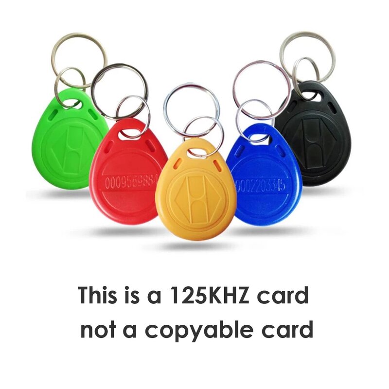 100 stücke wasserdicht 125kHz RFID-Tag Nähe RFID-Karte Schlüssel anhänger Schlüssel anhänger Zugangs kontrolle Smartcard Farbe ID Schlüssel bund