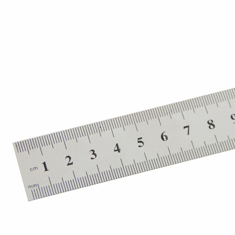 1pc 15cm 6 Polegada régua reta de aço inoxidável dupla face métrica regra precisão ferramenta medição escola material escritório