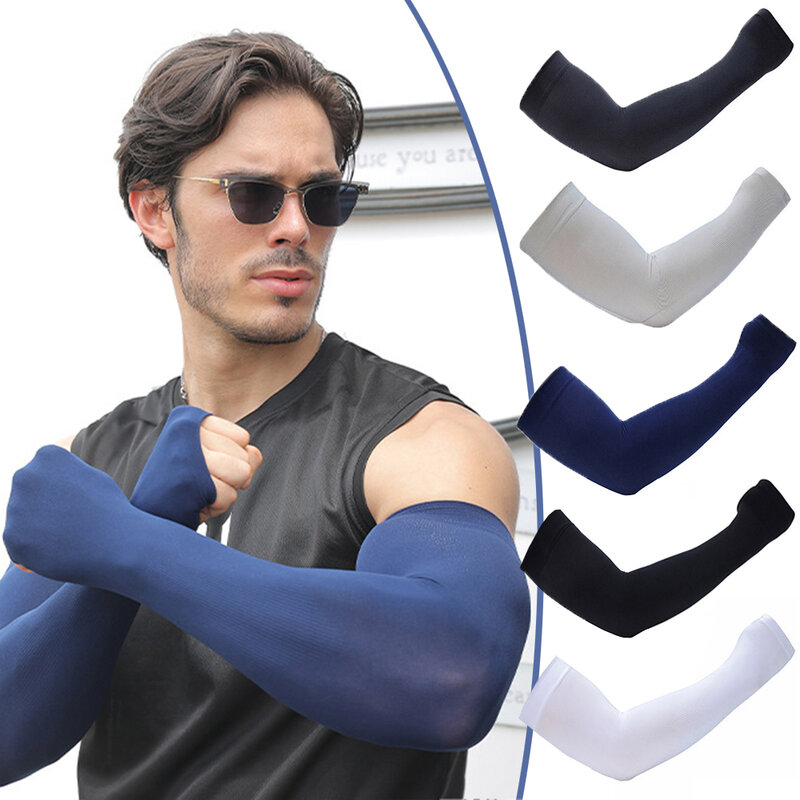 Cooling Arm Sleeves para esportes, manga de compressão, basquete, ciclismo, ao ar livre, proteção UV, bandas de cobertura, verão