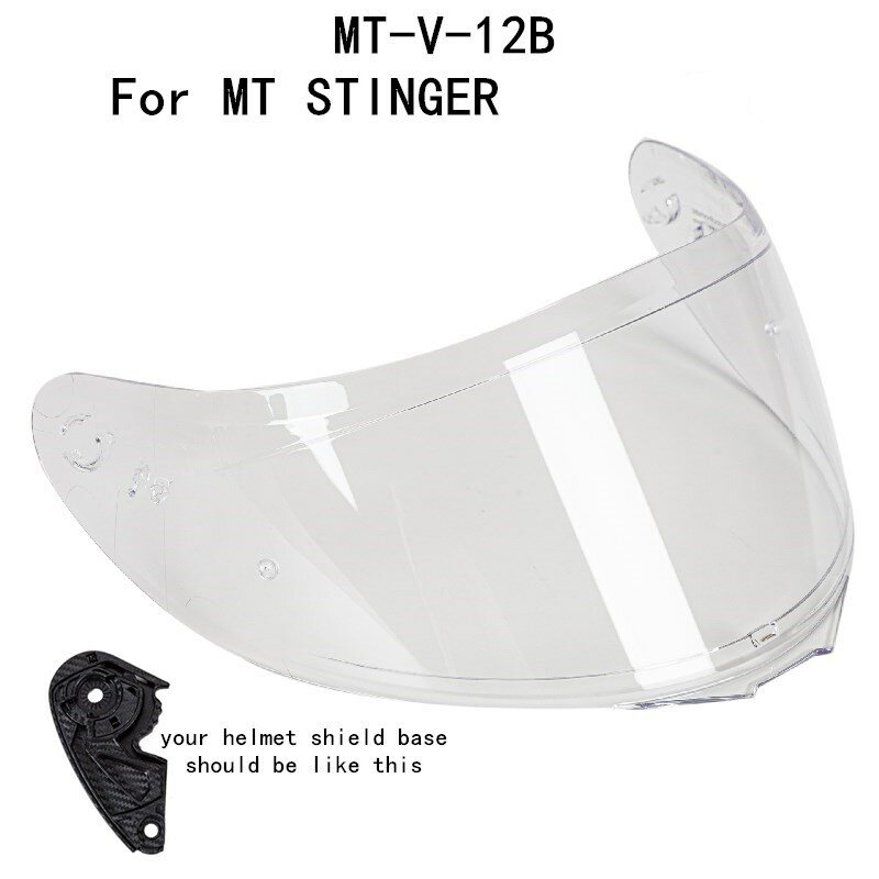 Substituição da viseira do capacete MT, Wind Shield para MT THUNDER 3, Capacete SV STINGER, Equipamento original