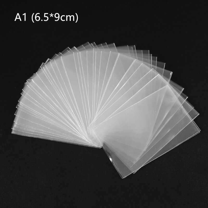 100 Sleeves/Clear Standard Size Board Game Trading Card Sleeves Deck Protector for Baseball Diamond Grade