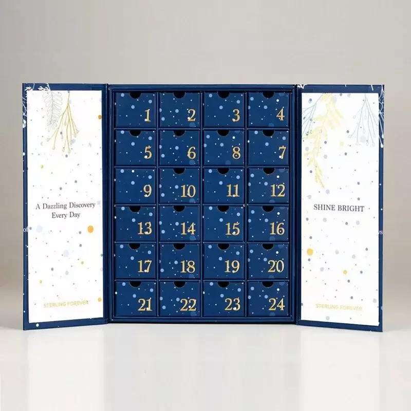 Customized productCustom 24 Days Of Empty Cookie Advent Calendar Box