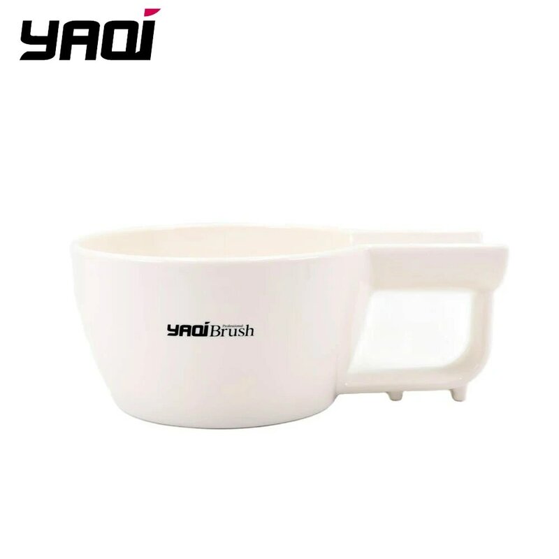 YAQI High Quality White Color Plastic Shaving Bowl For Men Shaving Brush