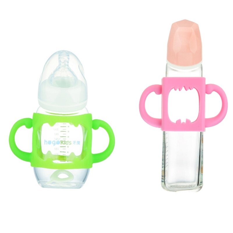 BPAフリーのクラシック新生児ボトルグリップハンドル、赤ちゃん用互換シリコンハンドル