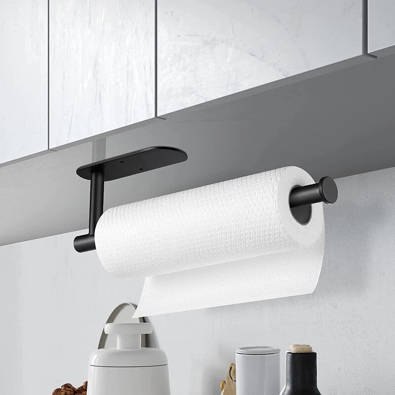Zelfklevende Toiletpapierhouder Roestvrijstalen Wandmontage Keukenrol Handdoekrek Servet Dispenser Absorberende Stand Tissue Hanger