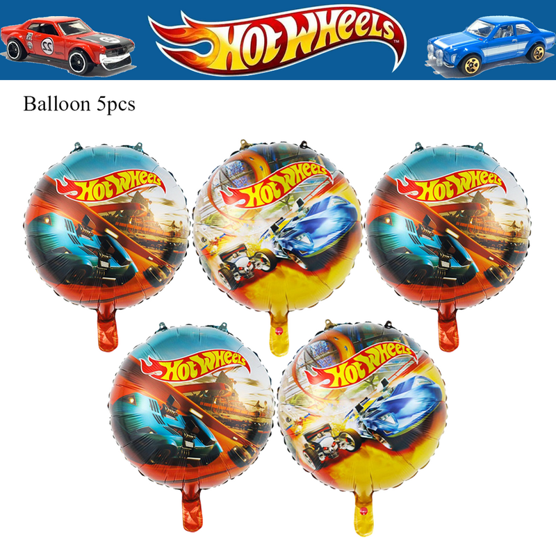 Hot Wheels dzieci 1. Balon w kształcie cyfry zestaw wyścigowy materiały urodzinowe Baby Shower Boy Party dekoracja lateksowa balon zestaw