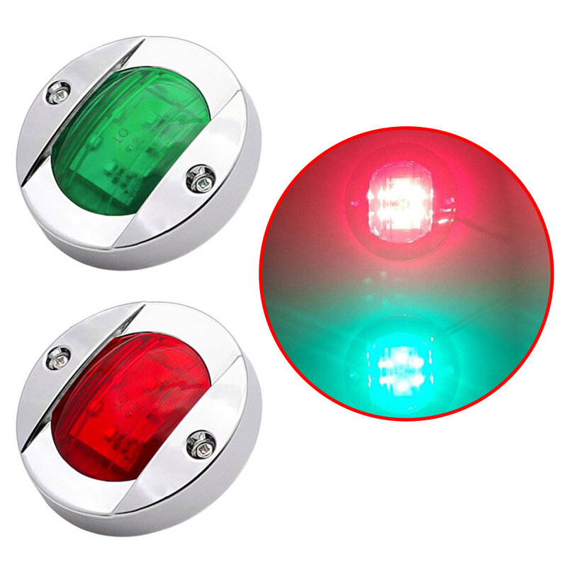 Luz LED Para Barco, Impermeable IP68, 12V, 2 Piezas, Warna Rojo Y Verde, Luces De Advertencia Para Yate Marino