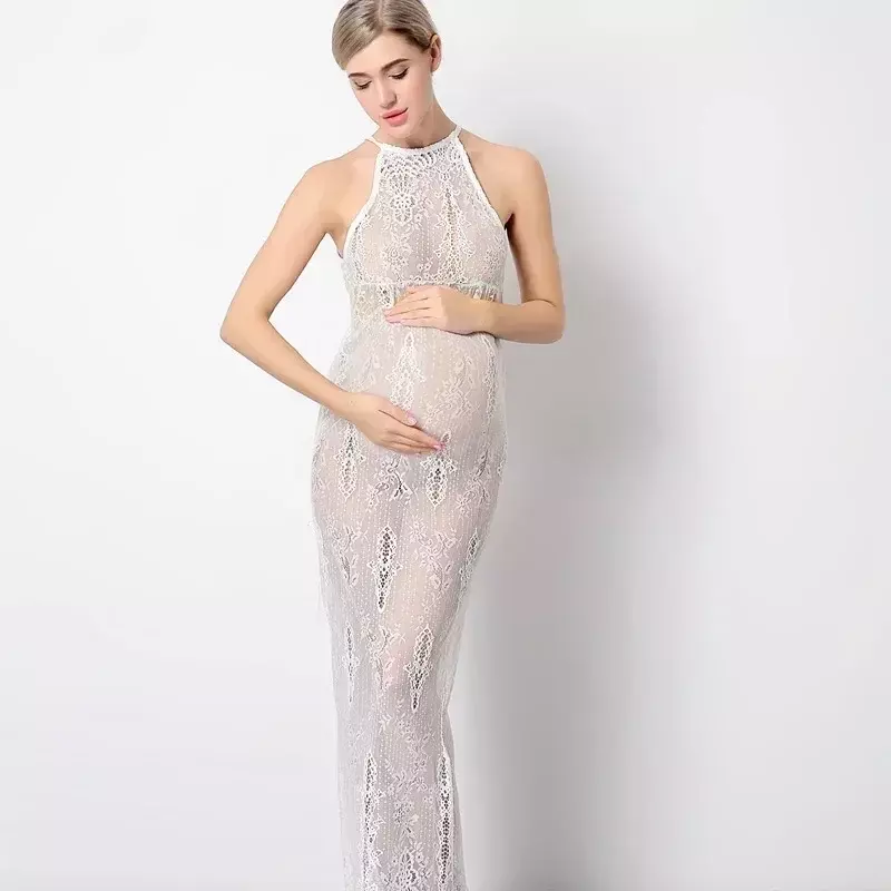 Кружевное растягивающееся платье для фотосъемки беременных яркое облегающее платье для беременных Цветочный декор реквизит для фотосъемки