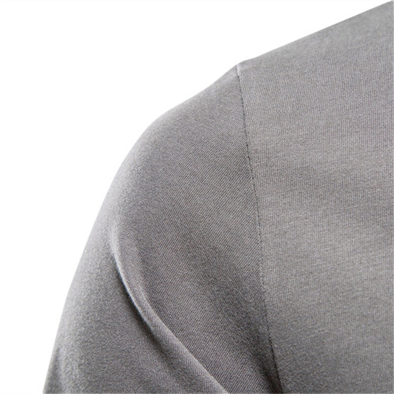 Camiseta monocromática de manga longa masculina, 100% algodão, tops masculinos, roupa clássica, casual, alta qualidade, primavera