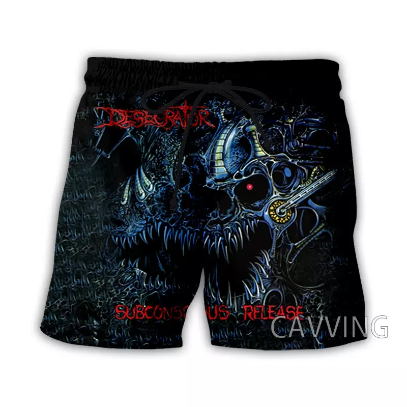 CAVVING 3D Printed  Desecrator BAND Summer Beach Shorts Streetwear Quick Dry Casual Shorts Sweat Shorts for Women/men