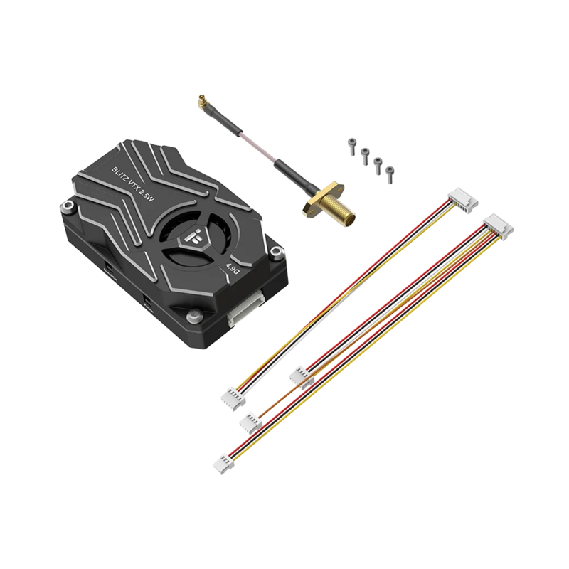 IFlight BLITZ Whoop 5,8G/4,9G 2,5 W/1,6 W VTX 40CH Raceband micrófono incorporado carcasa CNC ventilador de refrigeración 2-8S 25,5x25,5mm para Dron