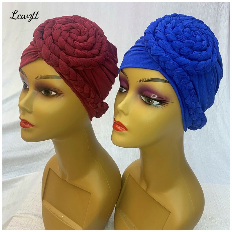 Comfortable Worship Hat Twisted Turban Hats Women Cap Beaded For India Hat Scarfs Head Wrap Headband Girl Hair Accessories Lady