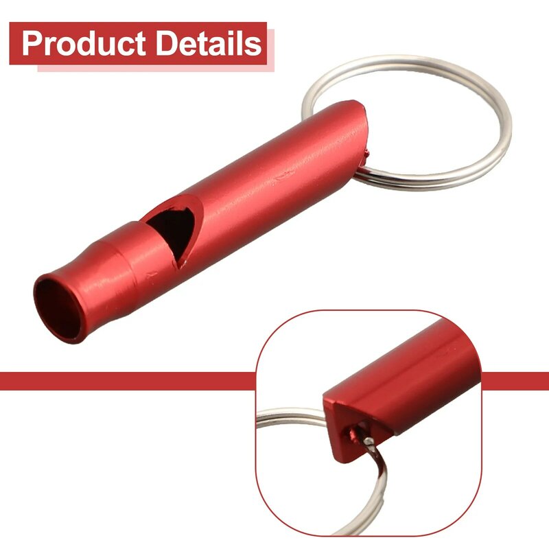 Hiking Keychain Whistle Outdoor Training 45*8mm Aluminum Alloy Distress Feeding Mini Pet Survival For Birds For Training Pets