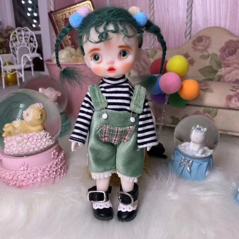 16cm carino blythe Doll Joint Body Fashion BJD Dolls giocattoli con scarpe eleganti parrucca compongono regali per ragazza