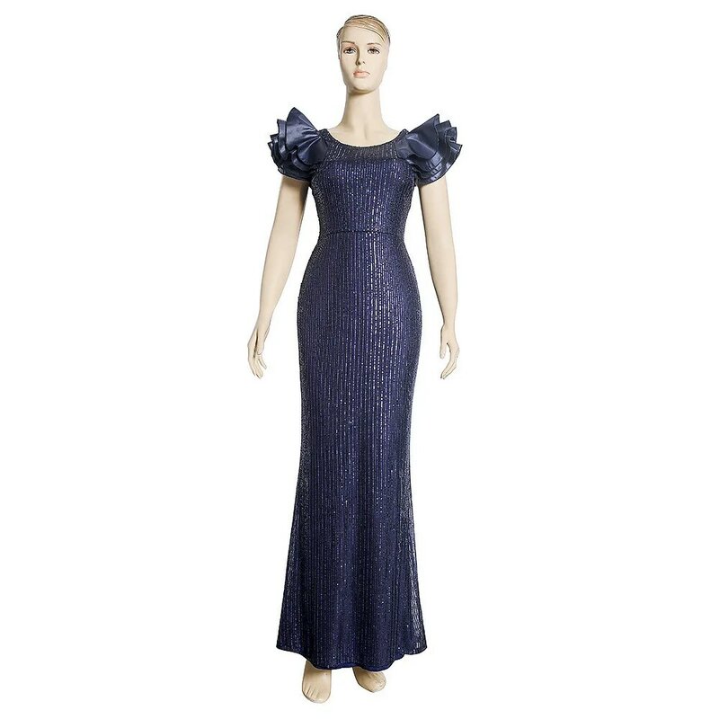 Suknia wieczorowa europejska i stany zjednoczone ciężkie cekinowe Fishtail długa sukienka Africa Plus-size odzież damska S9192