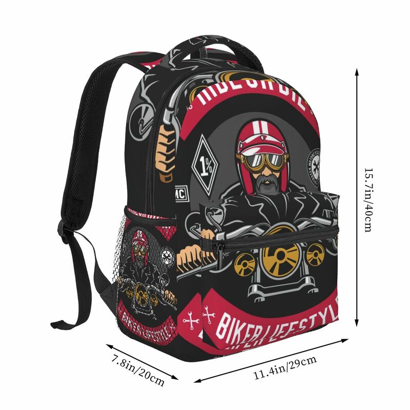Ride Or Die Biker Lifestyle Backpack for Girls Boys Travel RucksackBackpacks for Teenage school bag