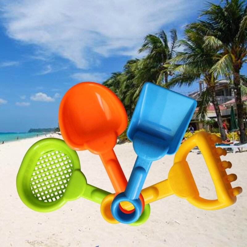 Y1UB 4 шт. креативные детские красочные грабли для песка, сделай сам, летний морской набор инструментов, уличная игрушка для в