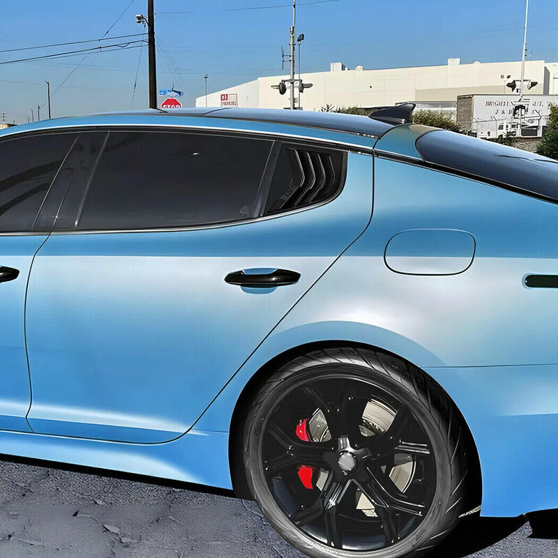 Для Kia Stinger 2018-2023, задние жалюзи для автомобиля, боковая крышка затвора, отделка, наклейка, совок на вентиляционное отверстие, ABS, черные аксессуары из углеродного волокна