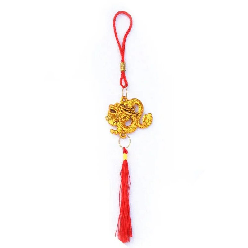 Chinese New Year Tassel Dragon Pendant Decorations Traditional Festival Pendant 2024 New Gifts New Spring Hanging Year Orna W2Z1