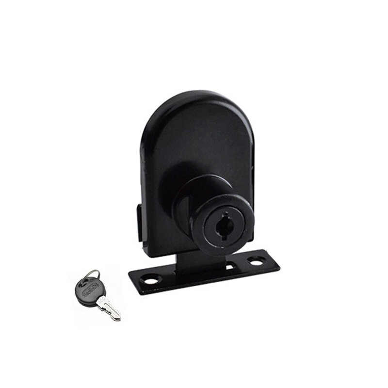 Vetrina serratura per armadietto 2x accessori per chiavi Display per armadietto nero per serratura per porta in vetro da 5-8mm metallo senza foratura