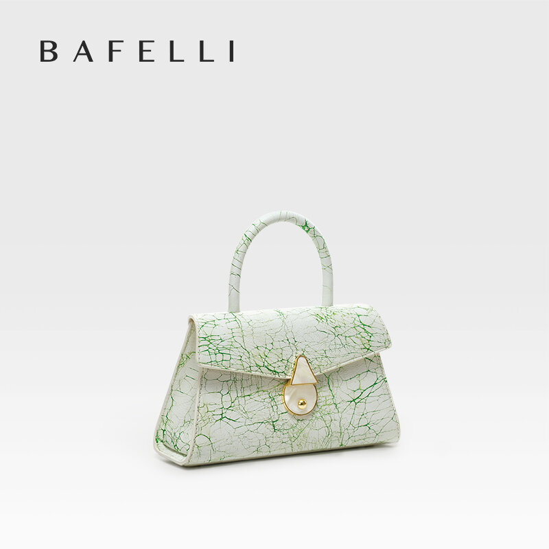 BAFELLI-Bolso de mano de cuero para mujer, Cartera de diseñador de lujo, a la moda, estilo ORIGINAL, tendencia, 2023
