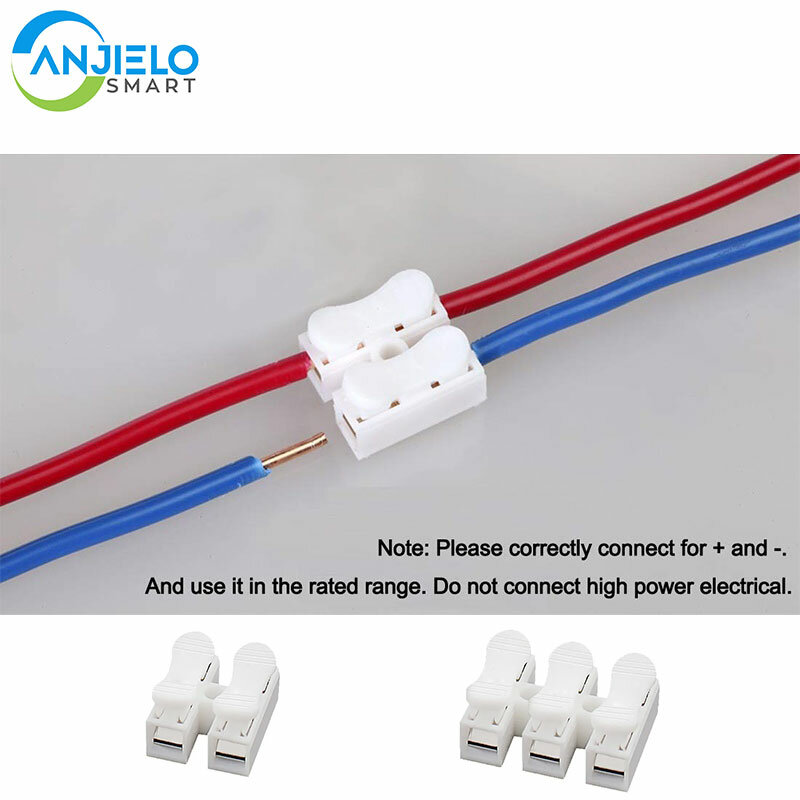 High Pressure Resistant Electrical Cable Connectors 2 Pin CH2 Quick Splice Lock Wire Wiring Terminal Safe Splicing Into Wire