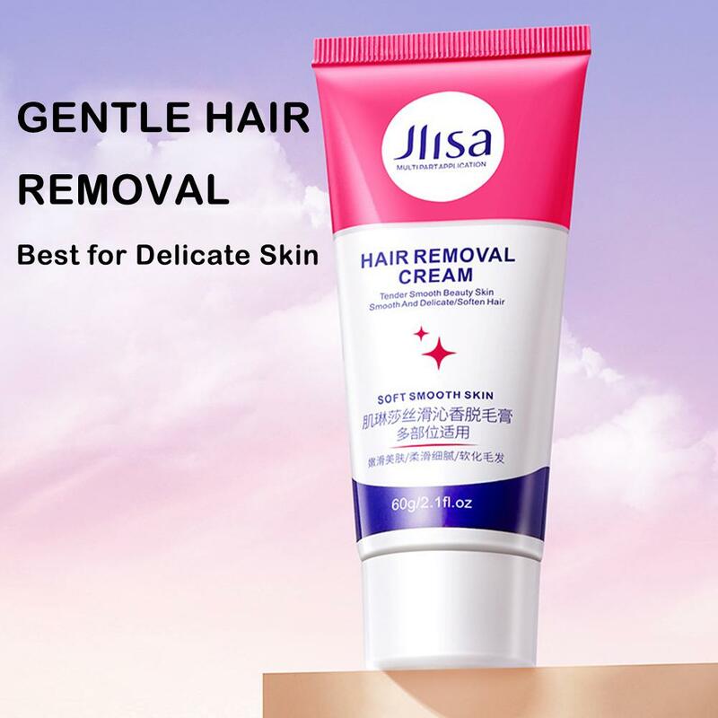 60g Silky Hair Removal Cream Mild Skin Care Hair Removal On Armpits Legs Limbs For Male Female Student Lasting Hair Suppres E5T0