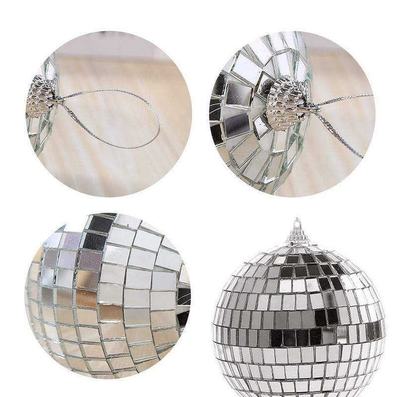 Mini Bola de discoteca giratoria de cristal, Bola de espejo reflectante, decoración de fiesta grande, iluminación de Bar Ktv, Bola de espejo reflectante