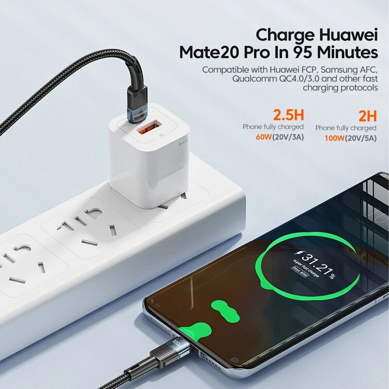 Essager 100W C To C Type C Cable USB C PD Fast Charging Charger Wire Cord For Macbook Samsung Xiaomi Type C USB C Cable