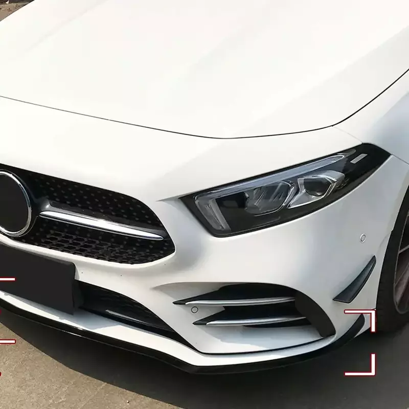Pair Front Lower Bumper Lip Canard Trim For Mercedes-benz A Class W177 A180 A200 A220 A250 for AMG 2019 2020 2021 2022+ Body Kit
