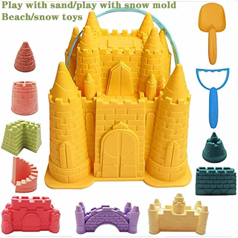 Conjunto criativo de brinquedos infantis, molde de areia do castelo da pirâmide, divertidos jogos ao ar livre, acessórios de praia para meninos e meninas, novo, 2022