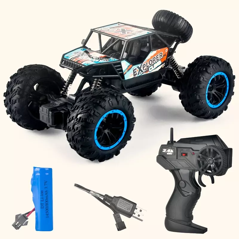 Mainan mobil pengendali jarak jauh, kendaraan mainan Model Off-road RC mendaki luar ruangan untuk anak laki-laki