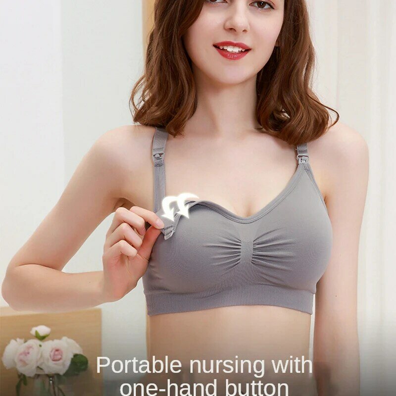 Nursing Bra Wirefree Breastfeeding Underwear Maternity Women Prevent Sagging Pregnancy Clothes Breathable Material Feeding Bras