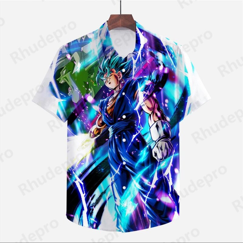 Vegeta camicia da uomo Streetwear Dragon Ball Z manica corta di alta qualità Cute Anime oversize 2024 Super Saiya Beach Style