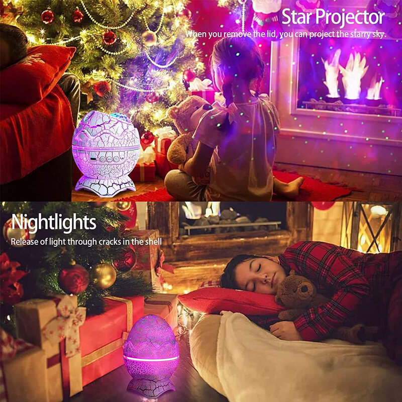Galaxy  Star Projector for Bedroom with Remote Control & White Noise Bluetooth Speaker 14 Colors LED Night Lights for Kids Gift