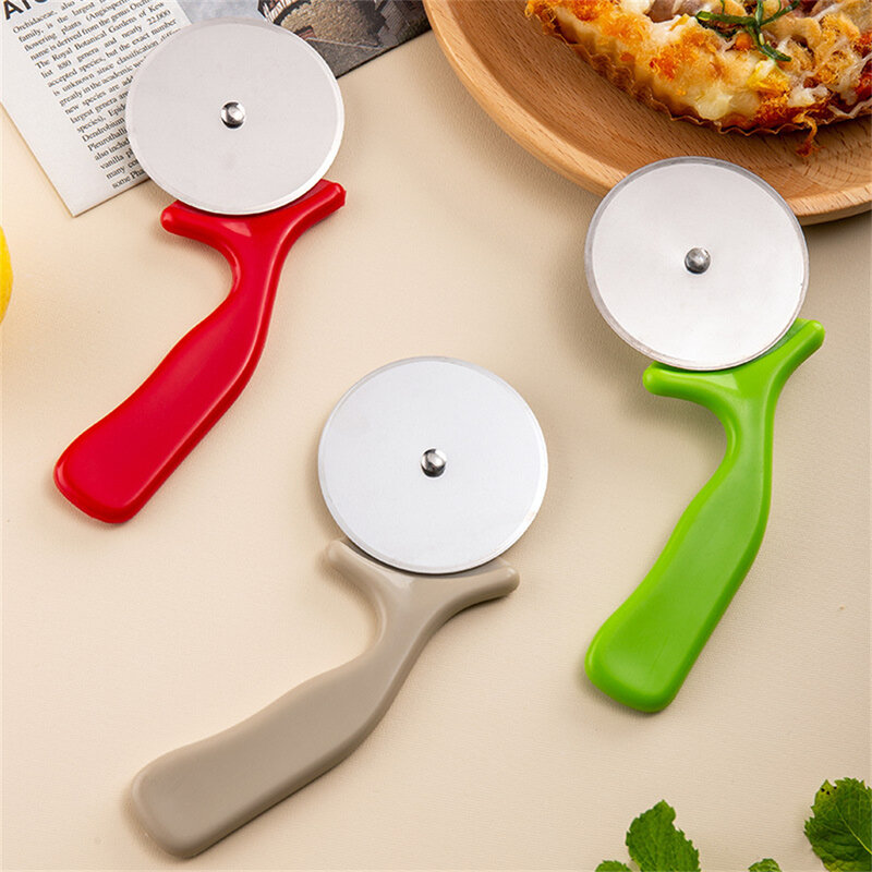 Pizza Single Wheel Knife Sharp Stainless Steel Durable Kitchen Knives Pizza Wheel Knife Easy Wash Effortless Cutting Pizza Cut