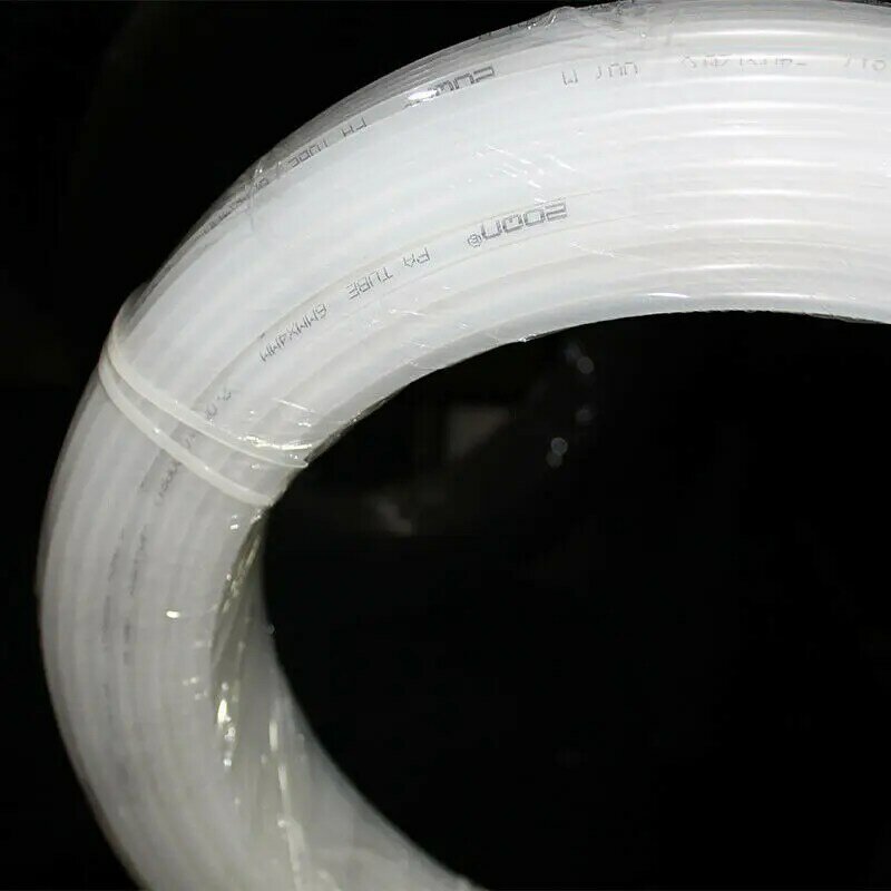 PA Nylon Tube Pneumatic Air Line Tubing Oil & Fuel Plastic Pipe White ID 2~14mm Oil Resistant Pipe Acid Alkali Resistant 120°C