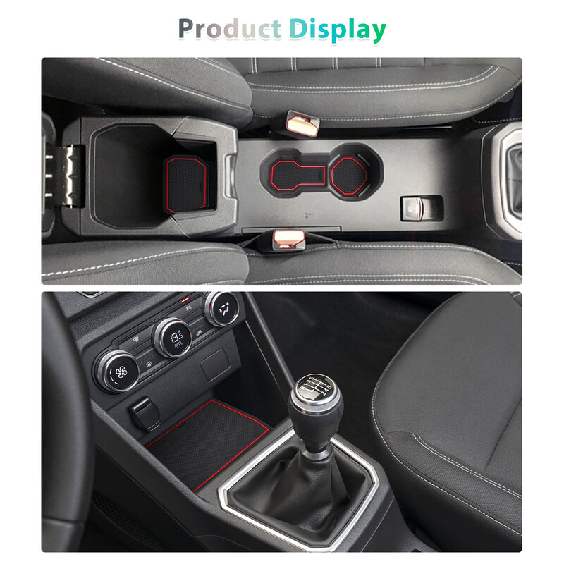 RUIYA Anti-Slip Porta Groove Mat, Slot Pad, Auto Acessórios Interiores, Dacia Sandero 3, Sandero Stepway III, 2023