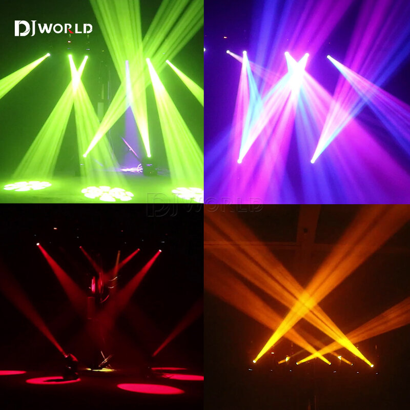 Lampu disko LED 60W, lampu panggung DMX kelab malam berputar untuk rumah, lampu disko pola/GOBO, lampu kepala bergerak 2 buah