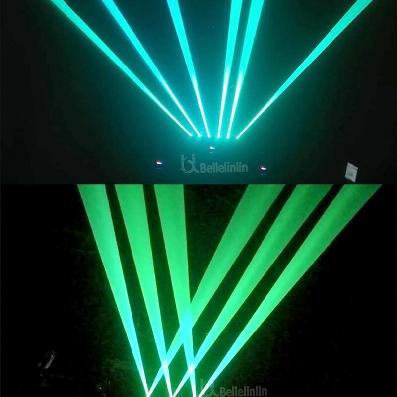 Nessuna tassa 3 pezzi 6 occhi luce Laser a testa mobile 3 Flightcase Light Stage Effect Lighting DJ Disco Stage Moving Head Lights Stage