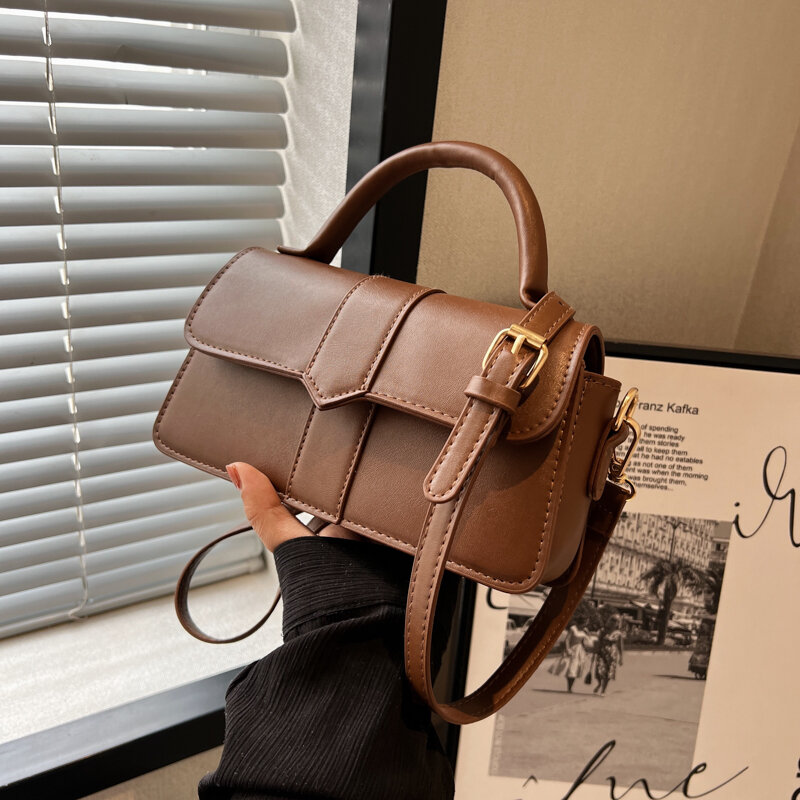 Pu Leder Umhängetasche für Frauen Handtasche-Mode Umhängetaschen Vintage Achsel Tasche quadratische Tasche